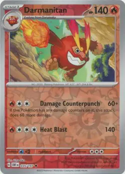 Darmanitan 35/197 Reverse Holo | Obsidian Flames | Pokemon Card - Image 1