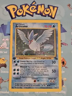 Pokemon TCG Articuno 2/62 Fossil 1st Edition Holo Card - Image 1