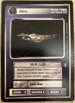 Aldara Star Trek CCG Card Game DS9 Rare LP - Image 1