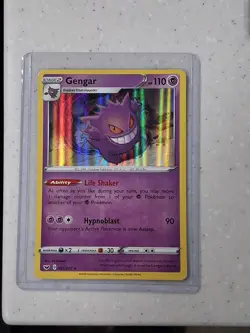 Pokemon Gengar TCG Sword & Shield Base Set Holo Rare Card 085/202 NM Condition - Image 1