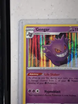 Pokemon Gengar TCG Sword & Shield Base Set Holo Rare Card 085/202 NM Condition - Image 4