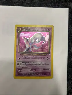 Pokemon TCG Dark Espeon Neo Destiny Holo Unlimited Rare Card 4/105 HP - Image 1