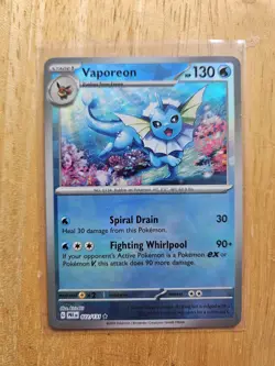 Vaporeon (Master Ball Pattern) 022/131 Rare Prismatic Evolutions Pokemon Card - Image 1