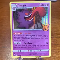 Pokemon Gengar TCG Stamped Card Halloween Trick or Trade, Holo Rare, 057/198 - Image 1