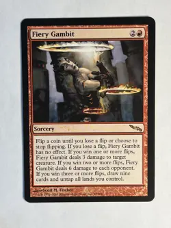 MTG - Mirrodin - Fiery Gambit - 90 - LP - Image 1