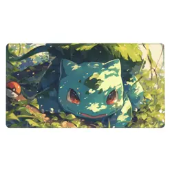 Bulbasaur - Board Card Game Pokemon Playmat Game Mousepad Play Mat of TCG 2136 - Image 2