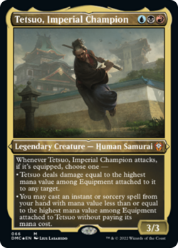 Tetsuo, Imperial Champion (66 ETCHED) FOIL Dominaria United Commander NM - Image 1