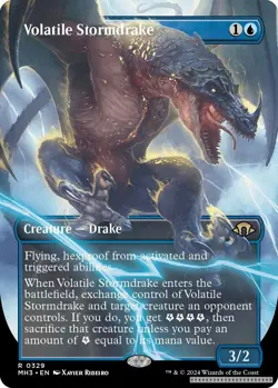 Volatile Stormdrake (Borderless) [MH3 - 329] - NM [Normal] TCG MTG - Image 1