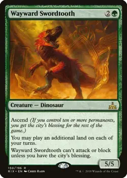 Wayward Swordtooth ~ Rivals of Ixalan [ Excellent ] [ Magic MTG ] - Image 1