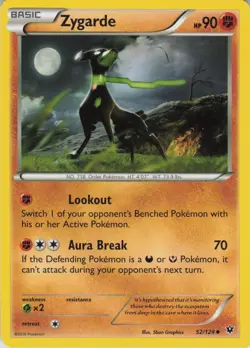 Zygarde 52/124 Uncommon Fates Collide Pokemon Near Mint - Image 1