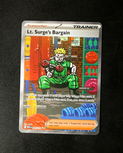 Pokemon Card TCG - Lt. Surge's Bargain 185/132 - Mega Evolution - SIR - NM ⭐ - Image 1