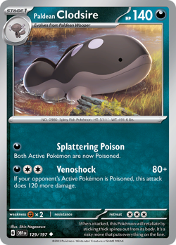 Paldean Clodsire 129/197 Uncommon | Obsidian Flames | Pokemon Card - Image 1