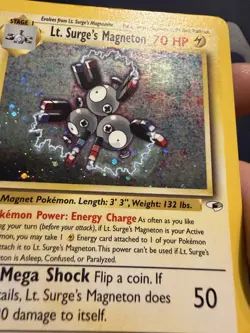 Pokemon TCG Lt. Surge's Magneton Gym Heroes 8/132 Holo Unlimited Rare - Image 2