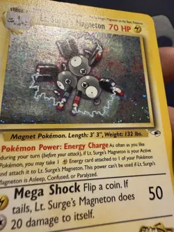 Pokemon TCG Lt. Surge's Magneton Gym Heroes 8/132 Holo Unlimited Rare - Image 3