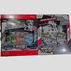 *Sealed* Pokemon Black Bolt x White Flare Poster + WF Binder Bundle - Image 1
