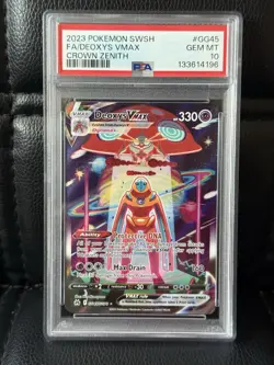 2023 POKEMON SWORD & SHIELD CROWN ZENITH #GG45 FULL ART/DEOXYS VMAX PSA 10 - Image 1