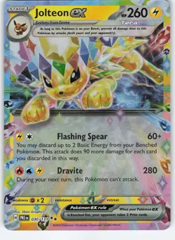 Jolteon ex - 030/131 Double Rare Holo SV: Prismatic Evolutions NM Pokemon - Image 1