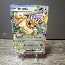 Pokemon Eevee EX Tera Double Rare Sv: Prismatic Evolutions Holo 075/131 200 HP - Image 1