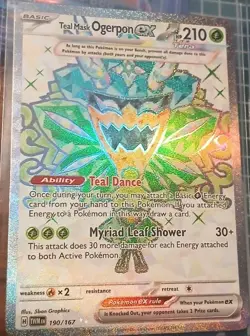 Teal Mask Ogerpon ex 190/167 Full Art Rare Twilight Masquerade Pokemon TCG NM - Image 2