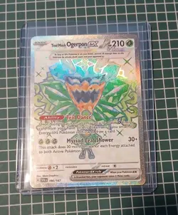Teal Mask Ogerpon ex 190/167 Full Art Rare Twilight Masquerade Pokemon TCG NM - Image 3