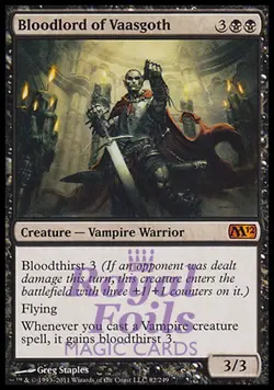 Bloodlord of Vaasgoth 1x FOIL MTG M12 Magic 2012 Core Set Mythic MINT black - Image 1