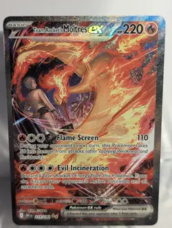 Team Rocket's Moltres ex 229/182 SIR Destined Rivals Pokemon TCG - Image 1