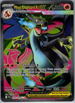 Mega Charizard X ex 109/094 ME02: Phantasmal Flames - Pokemon Card - NM - Image 1