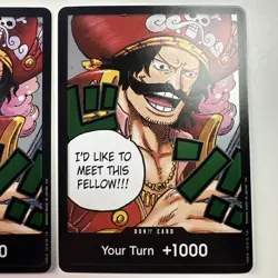 Gol. D. Roger DON!! Foil One Piece TCG OP13 Card Lot Of 2 - Image 3