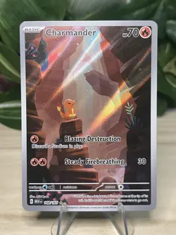 Charmander 168/165 Illustration Rare English 151 Pokemon Card Mint Condition - Image 1