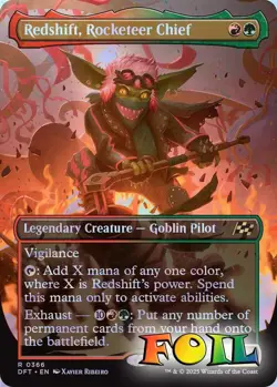 Redshift Rocketeer Chief Borderless 0366 MTG Aetherdrift Rare NP Foil - Image 1