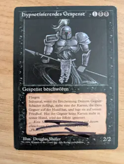 MtG German FBB Revised *Hypnotic Specter*, Artist Signed *Old School*, LP - Image 1