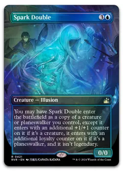 Spark Double (Anime Borderless) #421 (Foil) NM Ravnica Remastered RVR Magic MTG - Image 1
