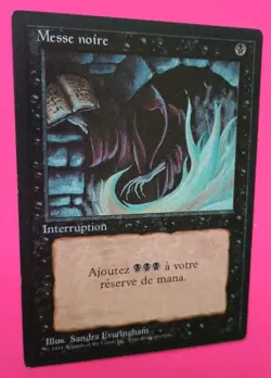 MTG Magic the Gathering FBB DARK RITUAL FRENCH LP/EX Revised Edition Rare 1994! - Image 2