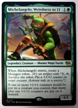 Michelangelo, Weirdness to 11 - Rare - MTG Teenage Mutant Ninja Turtles 0121 NM - Image 1