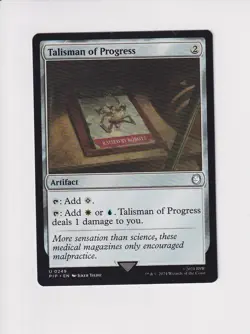 MAGIC THE GATHERING MTG FALLOUT TALISMAN OF PROGRESS - Image 1