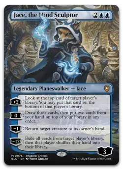 Jace, the Mind Sculptor (Borderless) #75 (NM) Bloomburrow BLC Magic MTG - Image 1