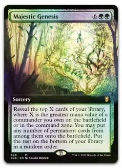 Majestic Genesis (Extended Art) #590 (Foil) (NM) Baldur's Gate CLB Magic MTG - Image 1