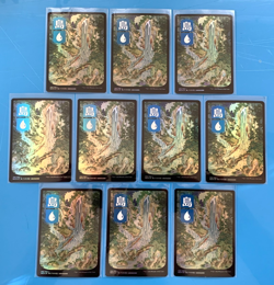 Kamigawa neon dynasty FOIL Full Art ISLAND 295 x10 mtg I Combine Ship - Image 1