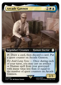 Arcade Gannon (Extended Art) #407 (NM) Fallout PIP Magic MTG - Image 1