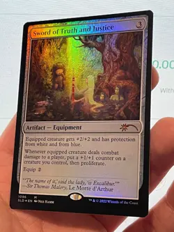 1X FOIL Sword of Truth and Justice MINT Secret Lair MTG Magic Nils Hamm Art EDH - Image 2