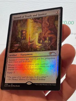 1X FOIL Sword of Truth and Justice MINT Secret Lair MTG Magic Nils Hamm Art EDH - Image 3
