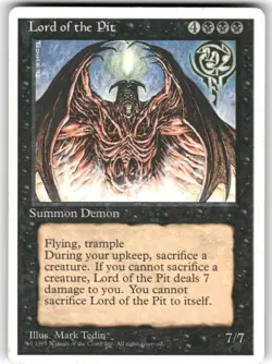 Lord of the Pit R Fourth Edition 28 MTG LP - Image 1