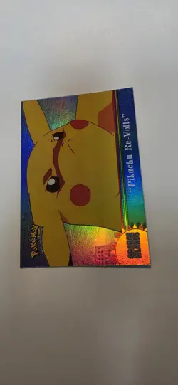 Pokemon Topps Rainbow Foil Pikachu Re-Volts Pokemon Card Series 3 OR3 - Image 2