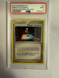 2007 Pokemon Sidney’s Stadium Reverse Foil - EX Power Keepers 82/108 PSA 9 Mint! - Image 1
