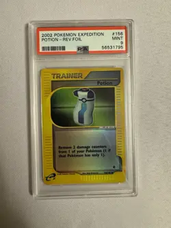 2002 Pokemon - Potion Reverse Holo E Reader Expedition Base 156/165 PSA 9 MINT! - Image 1
