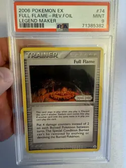 2006 Pokemon - Full Flame Reverse Holo Trainer EX Legend Maker 74/92 PSA 9 Mint! - Image 2