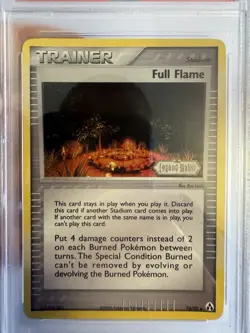 2006 Pokemon - Full Flame Reverse Holo Trainer EX Legend Maker 74/92 PSA 9 Mint! - Image 4