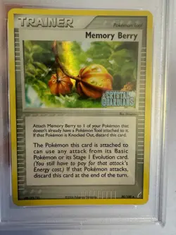 2006 Pokemon Memory Berry Reverse Holo Trainer EX Crystal Guardians 80/100 PSA 9 - Image 3