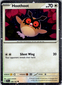 Hoothoot 126/162 Cosmo Holo English Pokemon Card - Image 1
