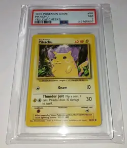 Vintage PIKACHU #58 - Base Set - Yellow Cheeks PSA 7 NM 🌟 Pokemon 1999 - Image 1